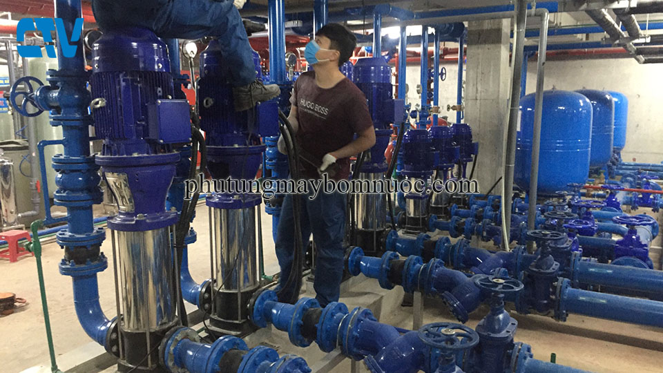 Dịch vụ sửa máy bơm trục đứng cho các nhà máy, chung cư và KCN