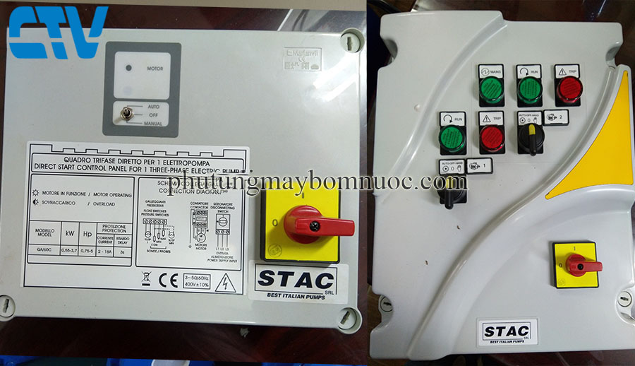 Tủ điện Stac Italy, Tủ điện bảo vệ máy bơm hãng Stac